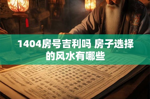 1404房号吉利吗 房子选择的风水有哪些