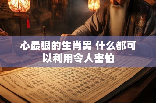 心最狠的生肖男 什么都可以利用令人害怕