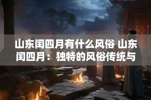 山东闰四月有什么风俗 山东闰四月：独特的风俗传统与魅力