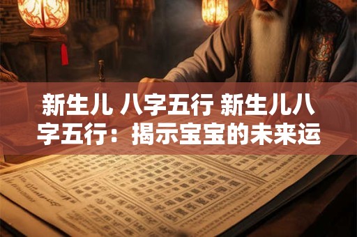 新生儿 八字五行 新生儿八字五行：揭示宝宝的未来运势！