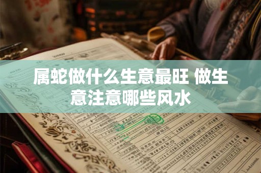 属蛇做什么生意最旺 做生意注意哪些风水