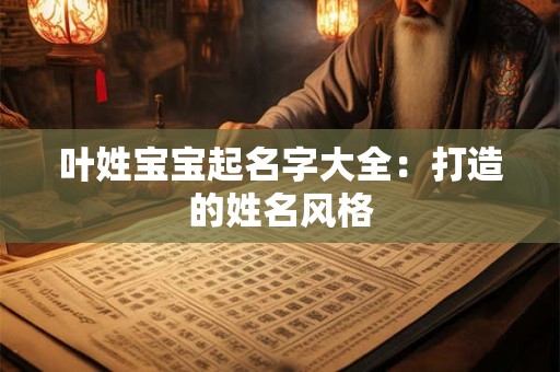叶姓宝宝起名字大全：打造的姓名风格