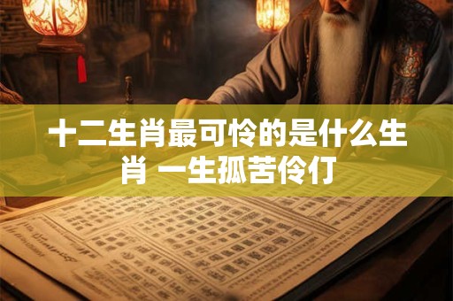 十二生肖最可怜的是什么生肖 一生孤苦伶仃