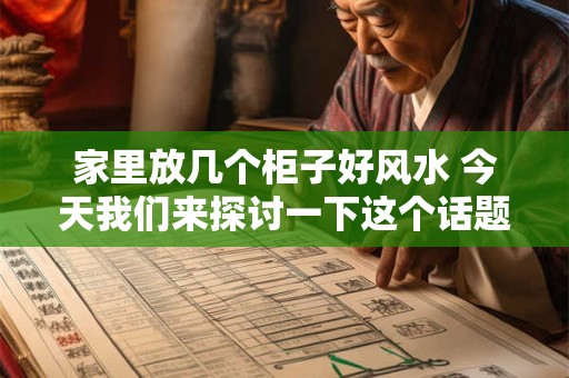 详细阅读:家里放几个柜子好风水 今天我们来探讨一下这个话题。 家里放几个柜子好风水 今天我们来探讨一下这个话题。