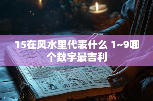 15在风水里代表什么 1~9哪个数字最吉利