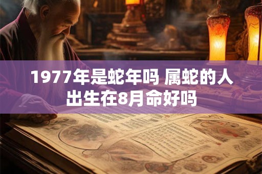 1977年是蛇年吗 属蛇的人出生在8月命好吗