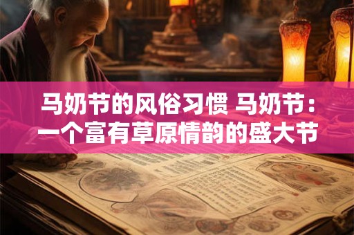马奶节的风俗习惯 马奶节：一个富有草原情韵的盛大节日