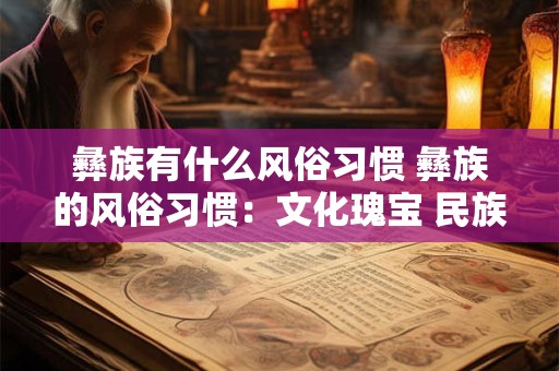 彝族有什么风俗习惯 彝族的风俗习惯：文化瑰宝 民族特色