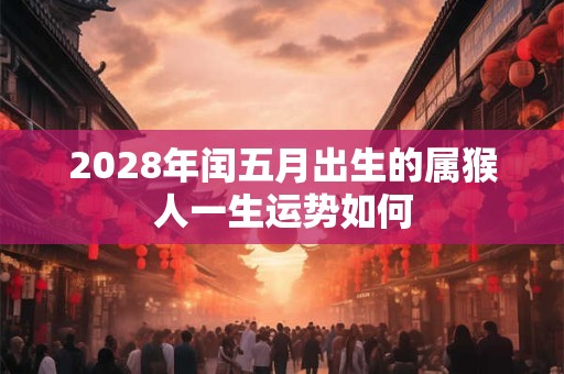 2028年闰五月出生的属猴人一生运势如何