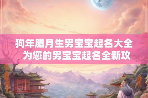 狗年腊月生男宝宝起名大全  为您的男宝宝起名全新攻略