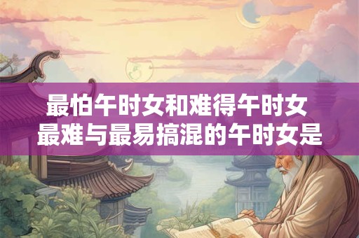 最怕午时女和难得午时女 最难与最易搞混的午时女是谁