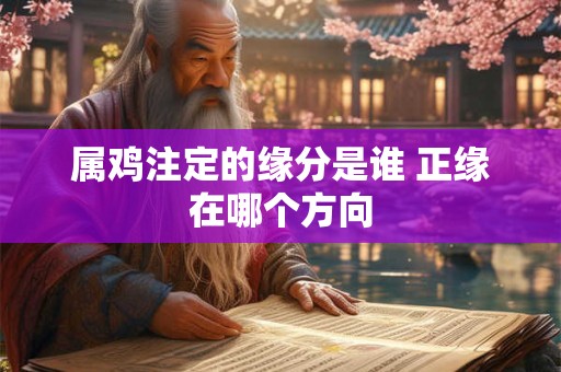 属鸡注定的缘分是谁 正缘在哪个方向