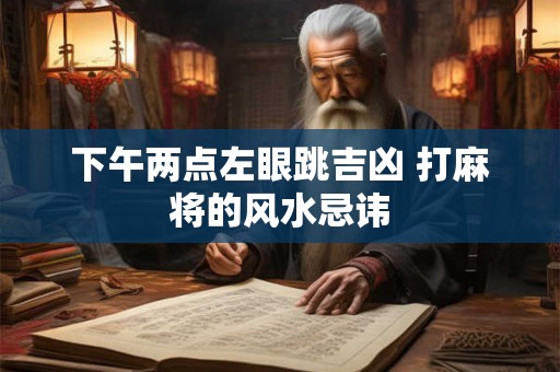 下午两点左眼跳吉凶 打麻将的风水忌讳