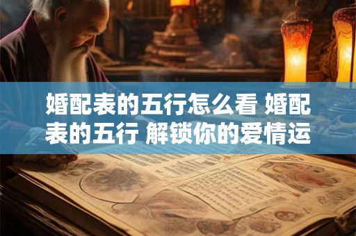 婚配表的五行怎么看 婚配表的五行 解锁你的爱情运势！