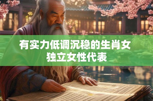 有实力低调沉稳的生肖女 独立女性代表
