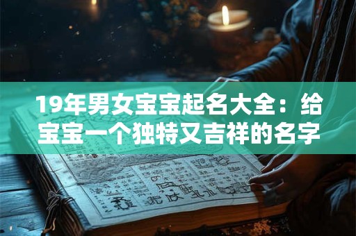 19年男女宝宝起名大全：给宝宝一个独特又吉祥的名字