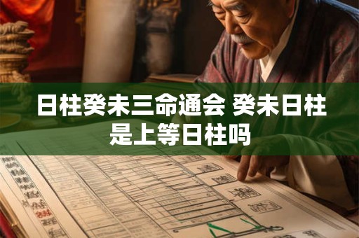 日柱癸未三命通会 癸未日柱是上等日柱吗