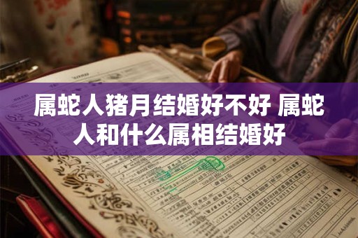 属蛇人猪月结婚好不好 属蛇人和什么属相结婚好
