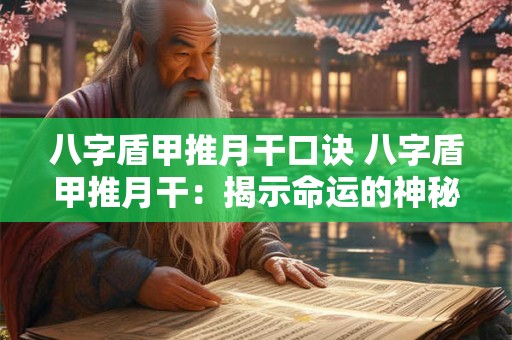 八字盾甲推月干口诀 八字盾甲推月干：揭示命运的神秘口诀！