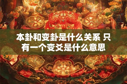 本卦和变卦是什么关系 只有一个变爻是什么意思