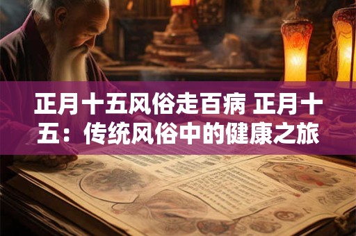 正月十五风俗走百病 正月十五：传统风俗中的健康之旅