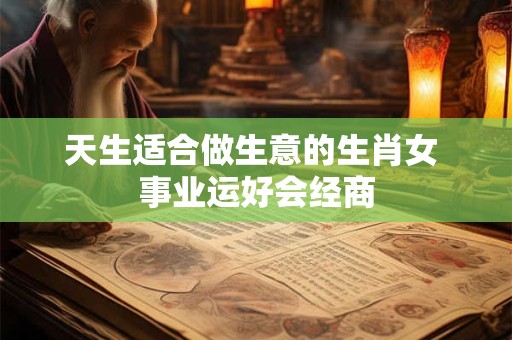 天生适合做生意的生肖女 事业运好会经商