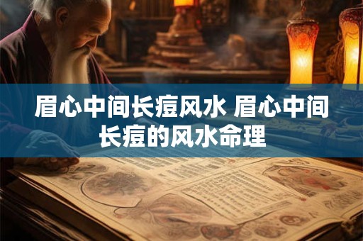 眉心中间长痘风水 眉心中间长痘的风水命理
