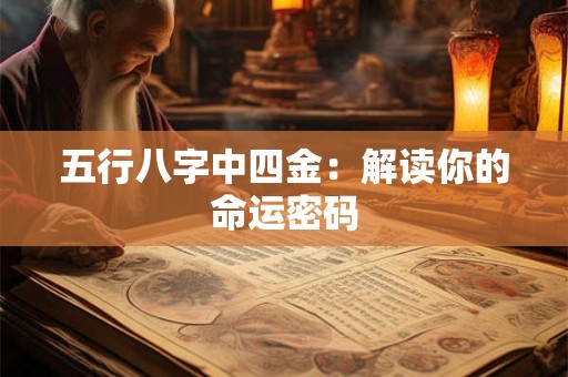 五行八字中四金：解读你的命运密码