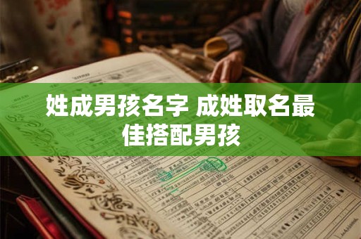 姓成男孩名字 成姓取名最佳搭配男孩
