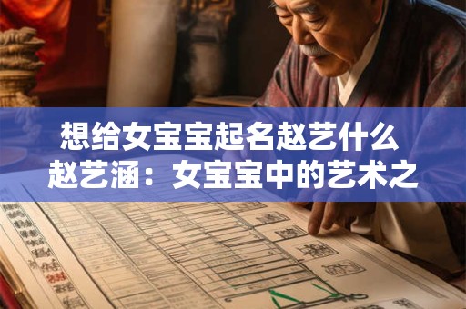想给女宝宝起名赵艺什么 赵艺涵：女宝宝中的艺术之星
