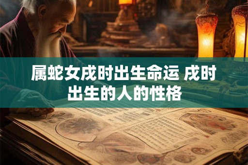 属蛇女戌时出生命运 戌时出生的人的性格