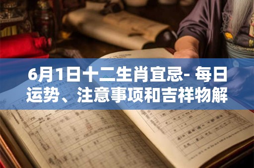 6月1日十二生肖宜忌- 每日运势、注意事项和吉祥物解析