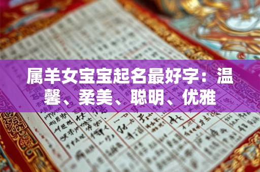 属羊女宝宝起名最好字：温馨、柔美、聪明、优雅