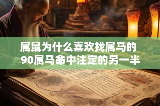 属鼠为什么喜欢找属马的 90属马命中注定的另一半