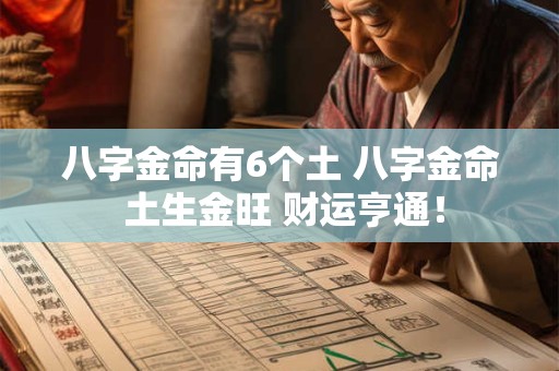 八字金命有6个土 八字金命 土生金旺 财运亨通！