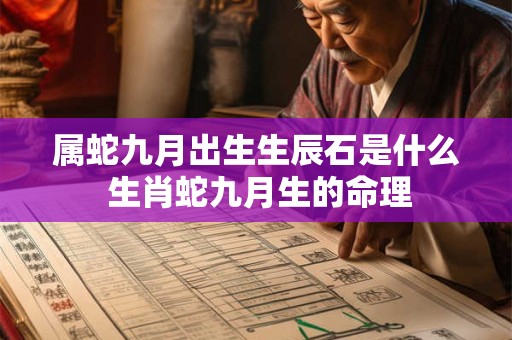 属蛇九月出生生辰石是什么 生肖蛇九月生的命理