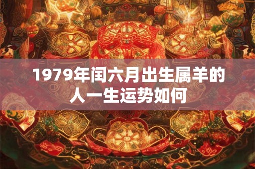 1979年闰六月出生属羊的人一生运势如何