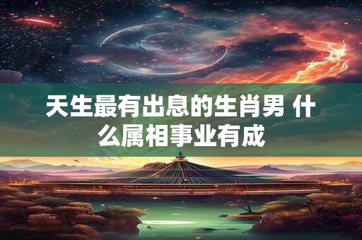 天生最有出息的生肖男 什么属相事业有成