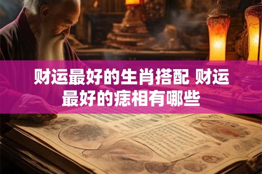财运最好的生肖搭配 财运最好的痣相有哪些
