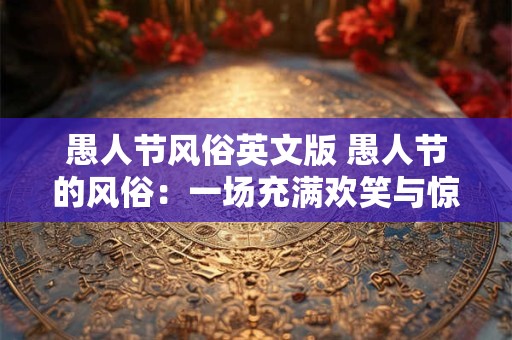 愚人节风俗英文版 愚人节的风俗：一场充满欢笑与惊喜的狂欢