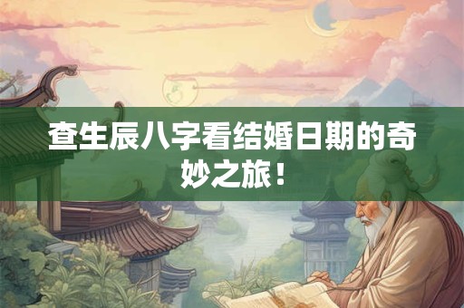 查生辰八字看结婚日期的奇妙之旅！