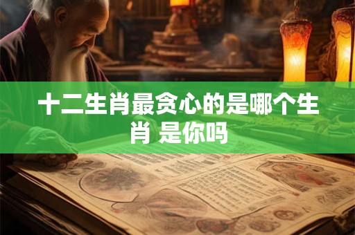 十二生肖最贪心的是哪个生肖 是你吗