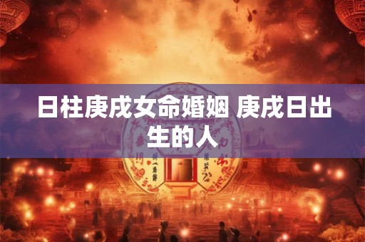 日柱庚戌女命婚姻 庚戌日出生的人