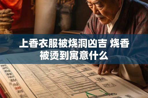 上香衣服被烧洞凶吉 烧香被烫到寓意什么