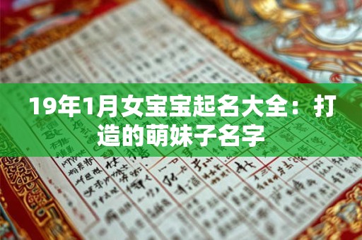 19年1月女宝宝起名大全：打造的萌妹子名字