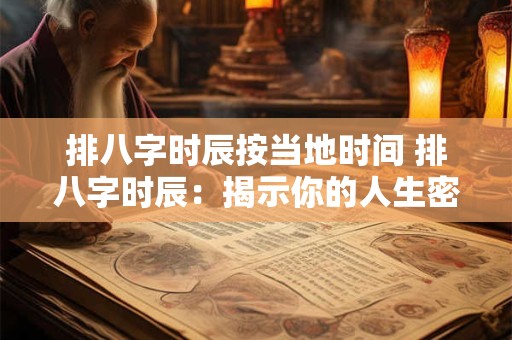 排八字时辰按当地时间 排八字时辰：揭示你的人生密码