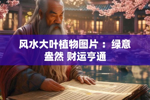 风水大叶植物图片 ：绿意盎然 财运亨通