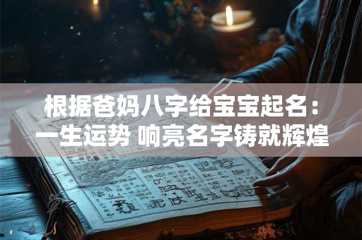 根据爸妈八字给宝宝起名：一生运势 响亮名字铸就辉煌人生！
