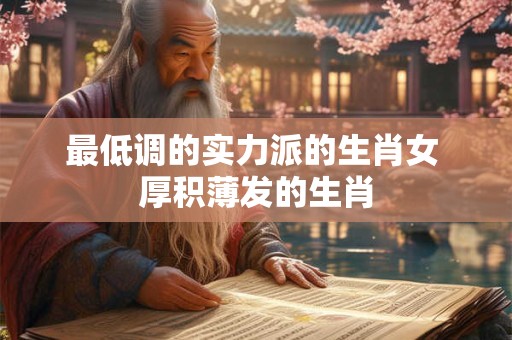最低调的实力派的生肖女 厚积薄发的生肖