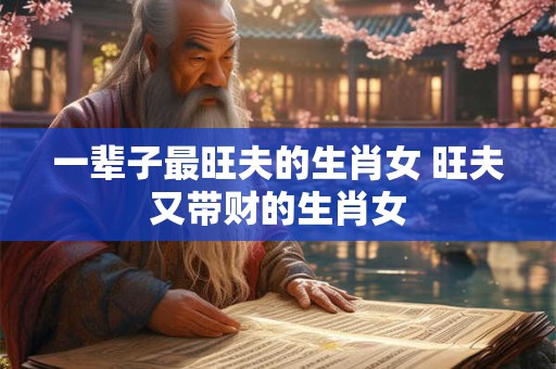 详细阅读:一辈子最旺夫的生肖女 旺夫又带财的生肖女 一辈子最旺夫的生肖女 旺夫又带财的生肖女